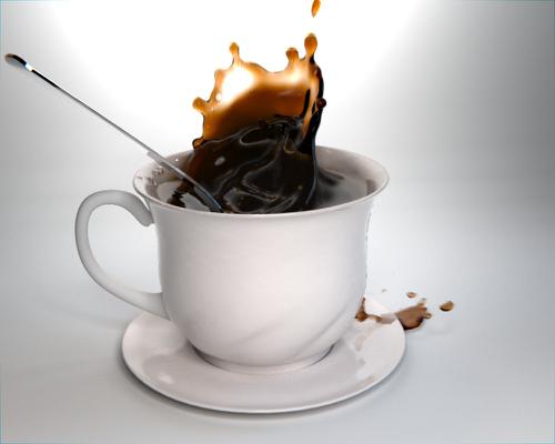Coffee splash on cup preview image